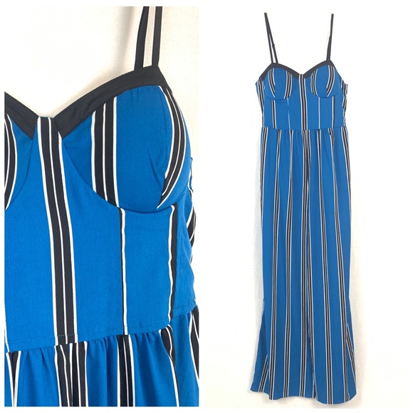 Band of Gypsies Pants - Band of Gypsies Striped Sweetheart Jumpsuit NWT